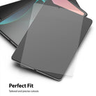 Xiaomi Pad 5 / 5 Pro Screen Protector | Invisible Defender Glass - Xiaomi Pad 5 / 5 Pro Screen Protector - Transparent glass screen protector hovering over a Xiaomi tablet.