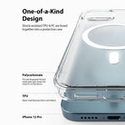 iPhone 12 / 12 Pro Case | Fusion Magnetic - Clear protective case with magnetic ring hovering above an iPhone 12 Pro.