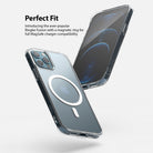 iPhone 12 / 12 Pro Case | Fusion Magnetic - Clear phone case with magnetic ring shown from front and back angles.