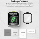 Galaxy Watch 5 / 4 (40mm) Screen Protector | Sapphire Crystal Glass - Galaxy Watch 5 / 4 (40mm) Screen Protector - Ringke sapphire glass screen protector kit with cleaning tools and guide.