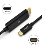 Type C to 4K HDMI Cable - Ringke USB-C to 4K HDMI adapter cable with gold-plated connectors and labeled circular inserts.