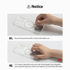 iPhone 12 / 12 Pro Case | Fusion Magnetic - Instructions showing to remove protective film but keep the inner magnet sheet.