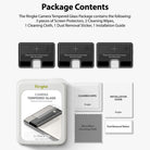 Google Pixel 6 Pro | Camera Protector Glass [3 Pack] - Three camera protectors, cleaning wipes, cloth, and guide.