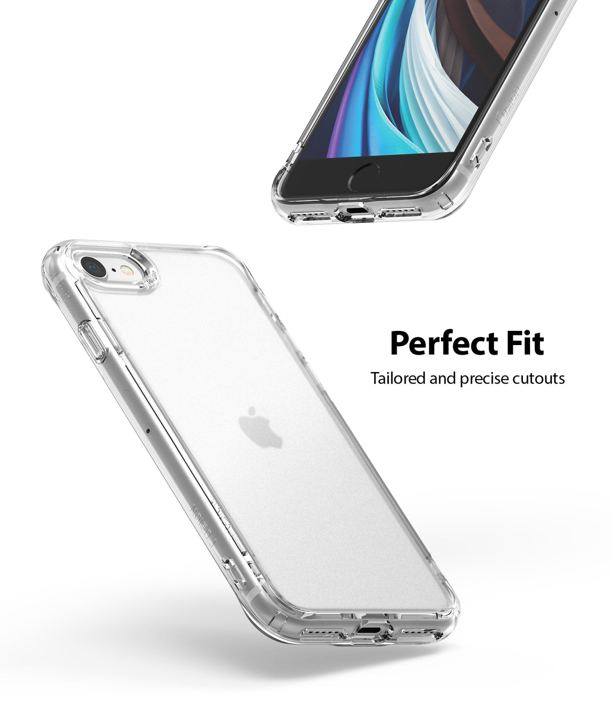 iPhone SE 2022 5G / SE 2020 / 8 Case | Fusion Matte - Clear protective phone case with precise cutouts on an iPhone.