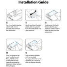 Google Pixel 6 | Camera Protector Glass [3 Pack] - Five-step illustrated guide on installing a camera lens protector.