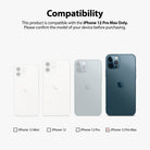 iPhone 12 Pro Max | Camera Protector Glass [3 Pack] - iPhone 12 Pro Max - Compatibility chart showing iPhone 12 series models with only the 12 Pro Max checked.