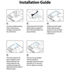 Google Pixel 6 Pro | Camera Protector Glass [3 Pack] - Google Pixel 6 Pro Camera Protector Glass - Five-step illustrated guide showing how to clean and install the protector.