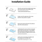 Xiaomi Pad 5 / 5 Pro Screen Protector | Invisible Defender Glass - Xiaomi Pad 5 / 5 Pro Screen Protector - Five-step illustrated guide for installing a tablet screen protector.