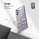 Galaxy A32 4G Case | Fusion Design - Seoul - Clear phone case with Seoul typography, military-grade protection badge.