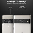 Google Pixel 6 Pro | Camera Protector Glass [3 Pack] - Comparison showing shattered standard glass versus intact Ringke.