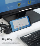 Type C to 4K HDMI Cable - Smartphone connected to a monitor via a USB-C cable, displaying a calendar app on the screen.