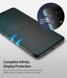 OnePlus 6 Screen Protector | Invisible Defender - OnePlus 6 Screen Protector - Smartphone with edge-to-edge screen protector showing side wing design and potential lifting.
