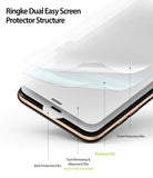 iPhone XS Max Screen Protector | Dual Easy Film - Diagram showing the layered structure of a screen protector film.