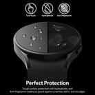 Galaxy Watch 5 / 4 (40mm) Screen Protector | Sapphire Crystal Glass - Galaxy Watch 5 / 4 (40mm) Screen Protector - Watch face split between water-repellent surface and fingerprint-resistant side.