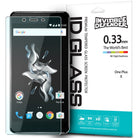 OnePlus X Screen Protector | Invisible Defender Glass - OnePlus X Screen Protector - Invisible Defender tempered glass screen protector next to its retail packaging.