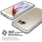 Galaxy S6 Case | Flex - Clear - Samsung Galaxy S6 with a transparent protective case showing front and back views.
