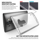 LG G4 Case | Fusion - Smoke Black - Comparison showing a scratched generic case versus a clear, scratch-resistant Ringke case.