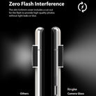 Google Pixel 6 Pro | Camera Protector Glass [3 Pack] - Comparison showing light leaking on a standard cover vs clear flash.