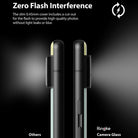 Google Pixel 6 | Camera Protector Glass [3 Pack] - Comparison showing a camera protector with a flash cut-out.