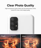 Galaxy A13 4G (LTE) | Camera Protector Glass [3 Pack] - Comparison showing clear photo quality with protector vs others.