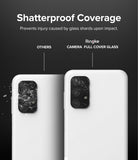 Galaxy A13 4G (LTE) | Camera Protector Glass [3 Pack] - Comparison showing shattered standard glass versus intact Ringke.