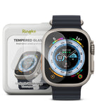 Apple Watch Ultra 3 / 2 / 1 Screen Protector | Glass - Tempered glass screen protector applied to an Apple Watch Ultra.