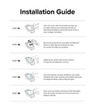 Apple Watch Ultra 3 / 2 / 1 Screen Protector | Glass - Apple Watch Ultra Screen Protector - Five-step installation guide with illustrations showing cleaning, aligning, and applying.