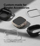 Apple Watch Ultra 3 / 2 / 1 Screen Protector | Glass - Apple Watch Ultra with screen protector surrounded by Ringke cases.