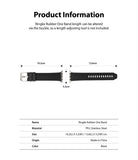 Apple Watch 42·41·40·38 mm | Rubber One Band - Diagram showing dimensions of a black rubber watch band with a buckle.