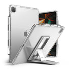 Fusion Plus + Outstanding | iPad - Clear protective iPad case with an integrated folding kickstand and stylus holder.