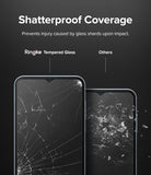 Galaxy A13 4G(LTE) / A13 5G Screen Protector [2P] | Invisible Defender - Comparison of shattered screen protector vs glass.