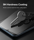 Galaxy A13 4G(LTE) / A13 5G Screen Protector [2P] | Invisible Defender - Galaxy A13 Screen Protector - A metal key resting on a smartphone screen protector, demonstrating 9H scratch resistance.