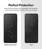 Galaxy A13 4G(LTE) / A13 5G Screen Protector [2P] | Invisible Defender - Comparison of a clean screen protector vs. a smudged screen.