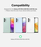 Galaxy A33 5G / A53 5G / A73 5G | Camera Styling - Three Samsung Galaxy phones in mint, blue, and white shown.
