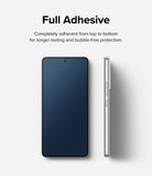 Galaxy A53 5G Screen Protector | Invisible Defender - Galaxy A53 5G Screen Protector - Front and side views of a smartphone showing full adhesive coverage for bubble-free protection.