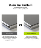Galaxy M51 Screen Protector | Dual Easy Film - Comparison of standard Dual Easy Film and wrap-around Wing Film designs.