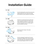 Google Pixel Watch 2 / 1 Screen Protector | Dual Easy Film (3P) - Google Pixel Watch 2 / 1 Screen Protector - Four-step illustrated guide showing how to apply the film to a smartwatch.