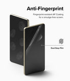 Google Pixel 7 Screen Protector | Dual Easy Film - Two phones showing anti-fingerprint coating and film application.