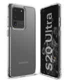 Galaxy S20 Ultra Case | Fusion Matte - Clear protective case showing the back and front of a Galaxy S20 Ultra phone.