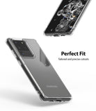 Galaxy S20 Ultra Case | Fusion Matte - Clear phone case on a Galaxy S20 Ultra showing precise cutouts and camera fit.