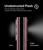 Galaxy S22 Ultra | Camera Styling - Comparison showing clear flash usage with Ringke styling versus obstructed flash.