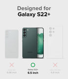 Galaxy S22 Plus Case | Folio Signature Standard - Comparison chart showing Galaxy S22+ is the correct fit for the case.