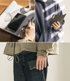 Galaxy S22 Plus Case | Folio Signature Standard - Black textured leather folio case for Galaxy S22 Plus shown in use.