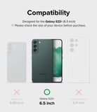 Galaxy S22 Plus Screen Protector | Invisible Defender Glass [2P] - Galaxy S22 Plus Screen Protector - Compatibility chart showing Galaxy S22+ (6.5 inch) as the correct fit versus S22 and Ultra.