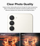 Galaxy S23 / S23 Plus Camera Lens Protector | Camera Lens Frame Glass - Galaxy S23 / S23 Plus Camera Lens Protector - Phone with lens covers showing clear, high-quality fire photography.