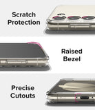 Galaxy S23 Plus Case | Fusion Card - Close-ups of phone case features: scratch protection, raised bezels, and precise port cutouts.