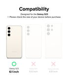 Galaxy S23 Screen Protector | Full Cover Glass - Compatibility chart showing Galaxy S23 as the only supported model.