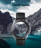 Galaxy Watch 3 45mm | Easy Flex - A screen protector being applied to a Galaxy Watch 3 against a mountain lake background.