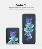 Galaxy Z Flip 3 Screen Protector - Galaxy Z Flip 3 shown in both folded and unfolded positions with a screen protector applied.