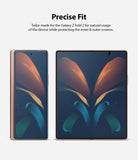 Galaxy Z Fold 2 Screen Protector | Invisible Defender - Galaxy Z Fold 2 Screen Protector - Folded and unfolded Galaxy Z Fold 2 phones showing screen protector coverage.
